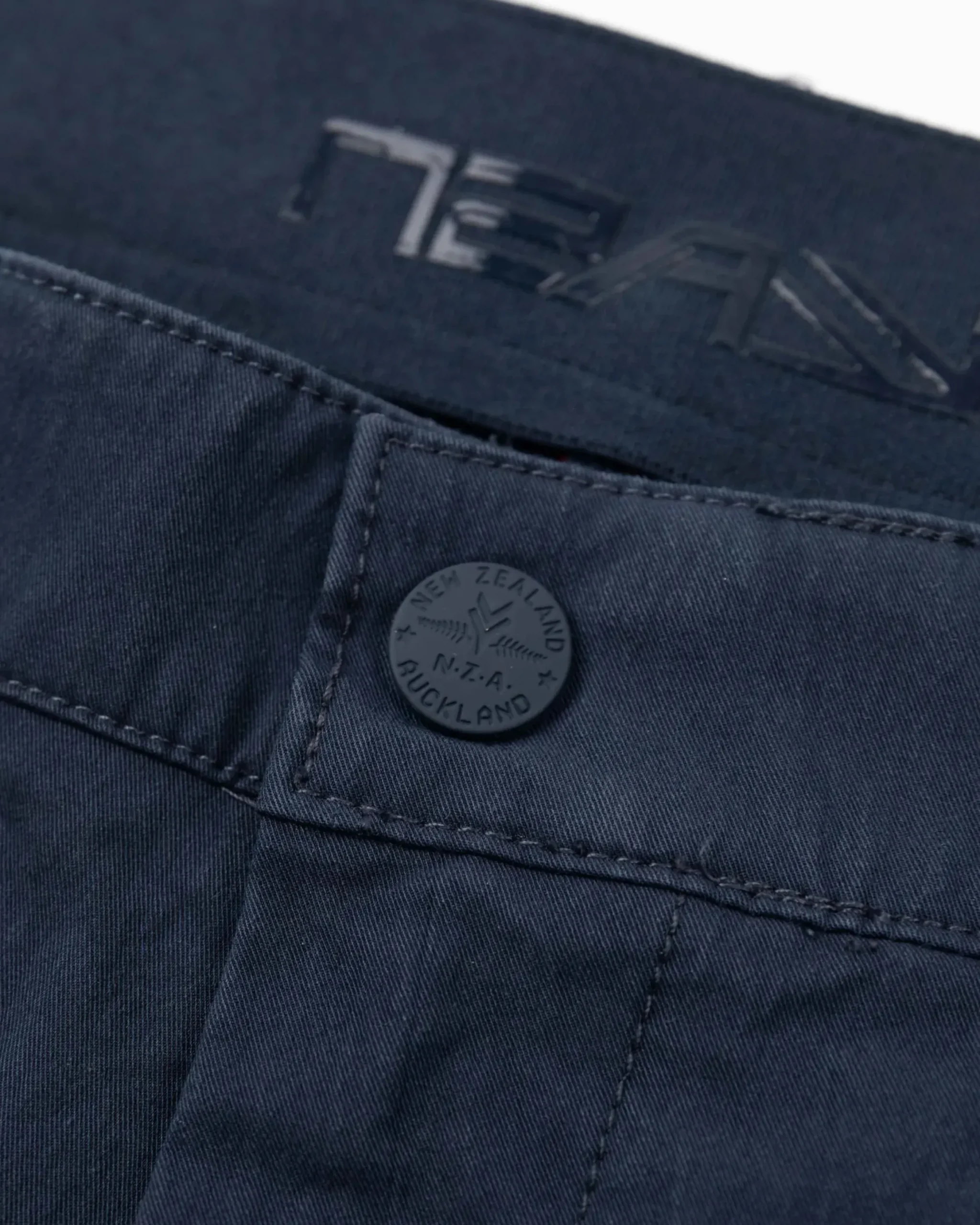 Effen chino met stretch - Traditional Navy