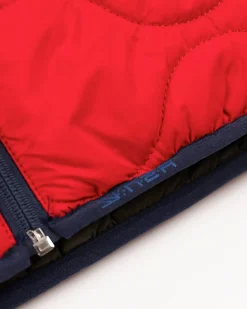 Effen gewatteerde bodywarmer - Carmine red