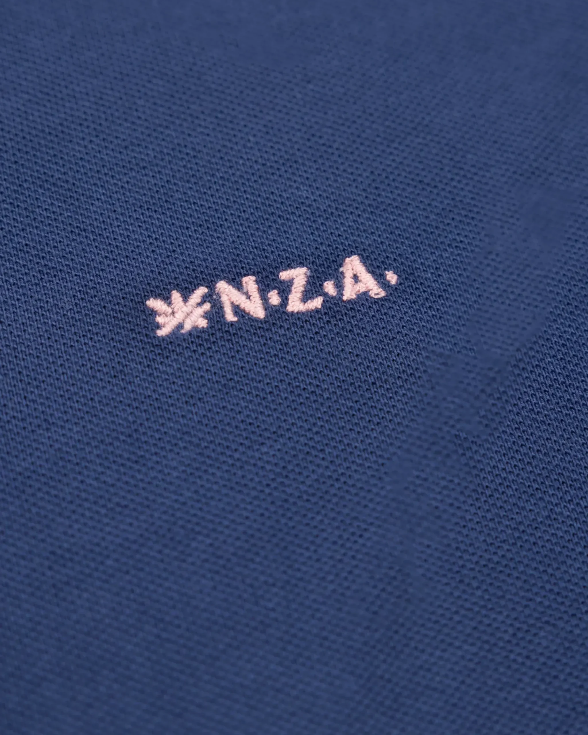 Effen katoenen blauwe polo