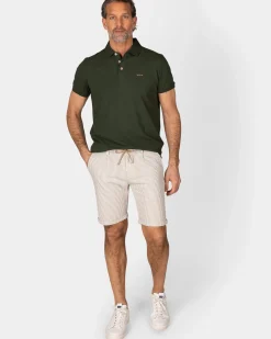 Effen katoenen donkergroene polo