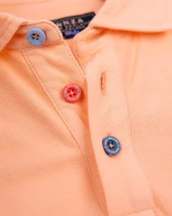 Effen katoenen lichtoranje polo