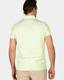 Effen katoenen mintgroene polo