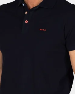 Effen katoenen navy polo