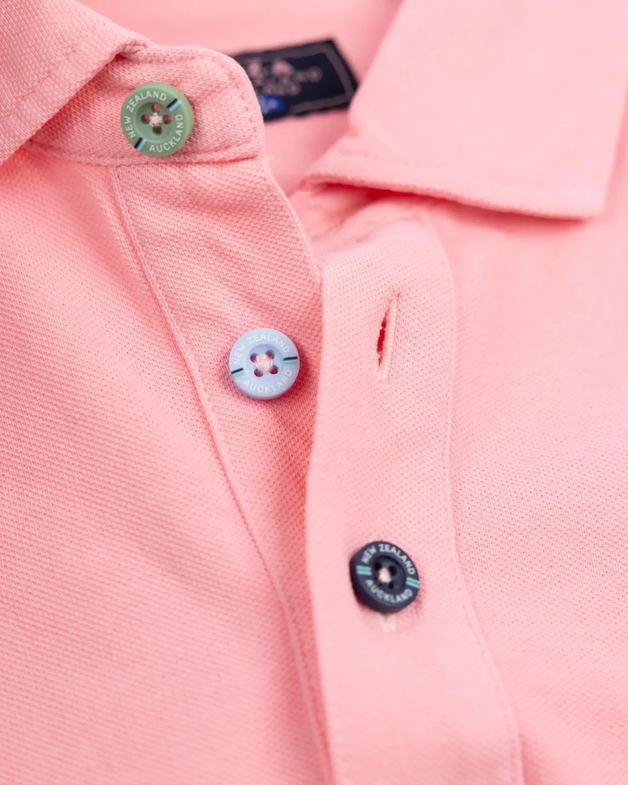 Effen katoenen pastelroze polo