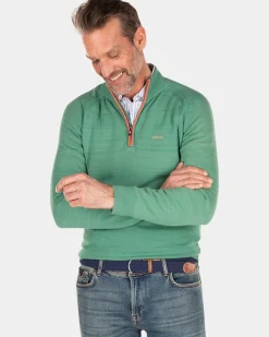Effen katoenen trui - Amazon Green