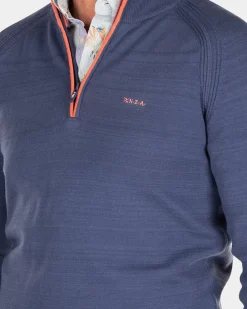 Effen katoenen trui - Dusk Navy