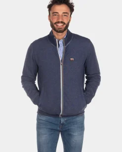 Effen katoenen vest - Key Navy