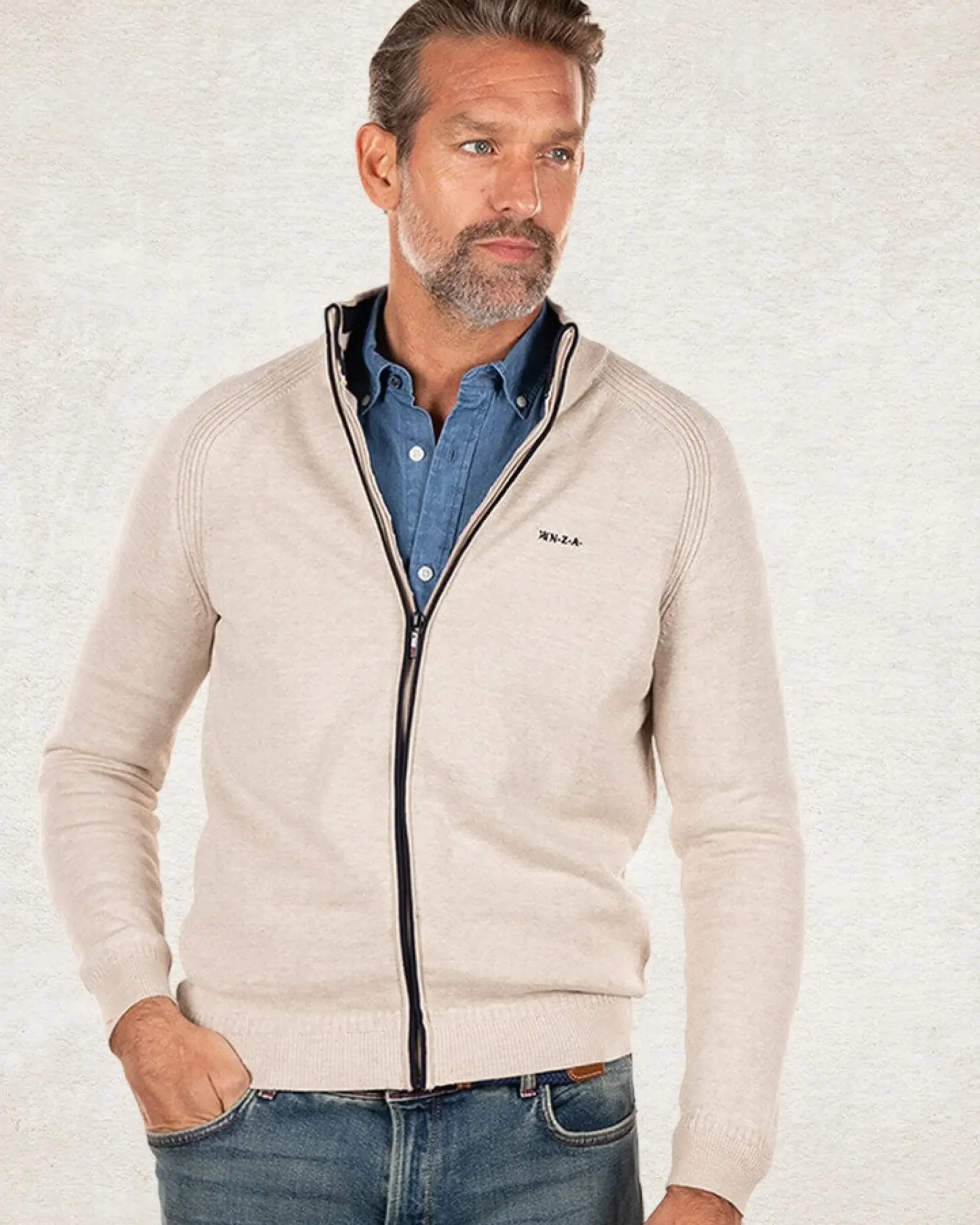 Effen katoen vest