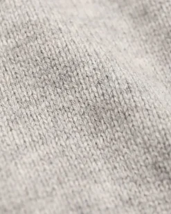 Effen pullover met halve rits - Grey Melange