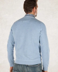 Effen sweater met ronde hals - Pale Blue