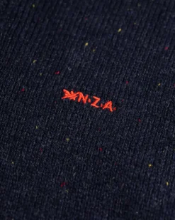 Effen trui met knopen Brownlee - Ink Navy