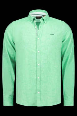 Felgekleurd effen overhemd - Fresh Green