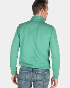 Fleece sweater met rits - Amazon Green