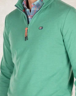 Fleece sweater met rits - Amazon Green