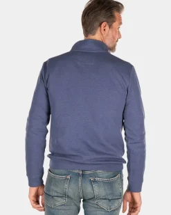 Fleece sweater met rits - Dusk Navy