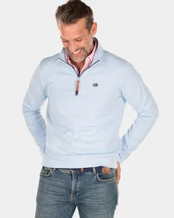 Fleece sweater met rits - Rhythm Blue