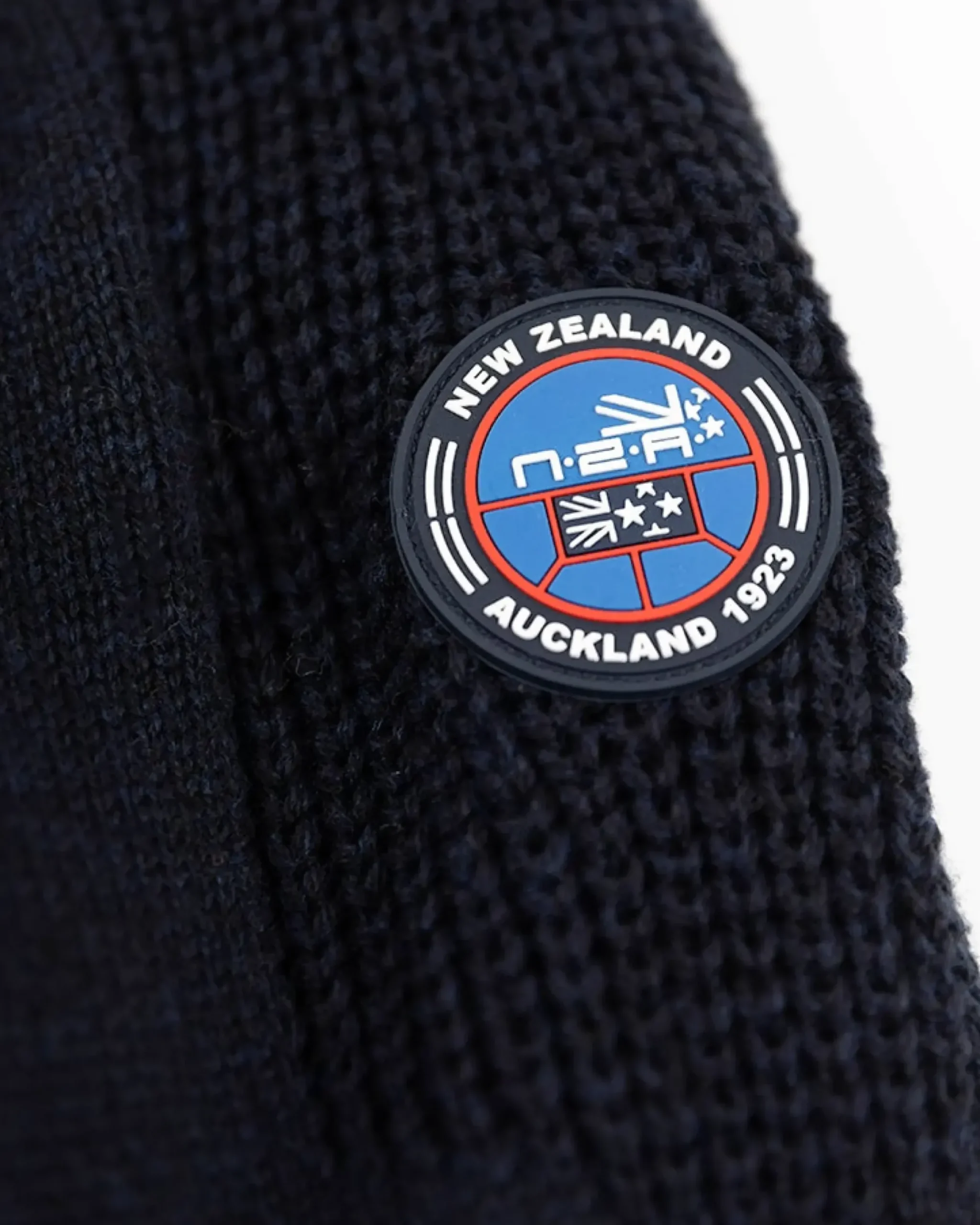 Gebreide trui met halve knoopssluiting - Pitch Navy