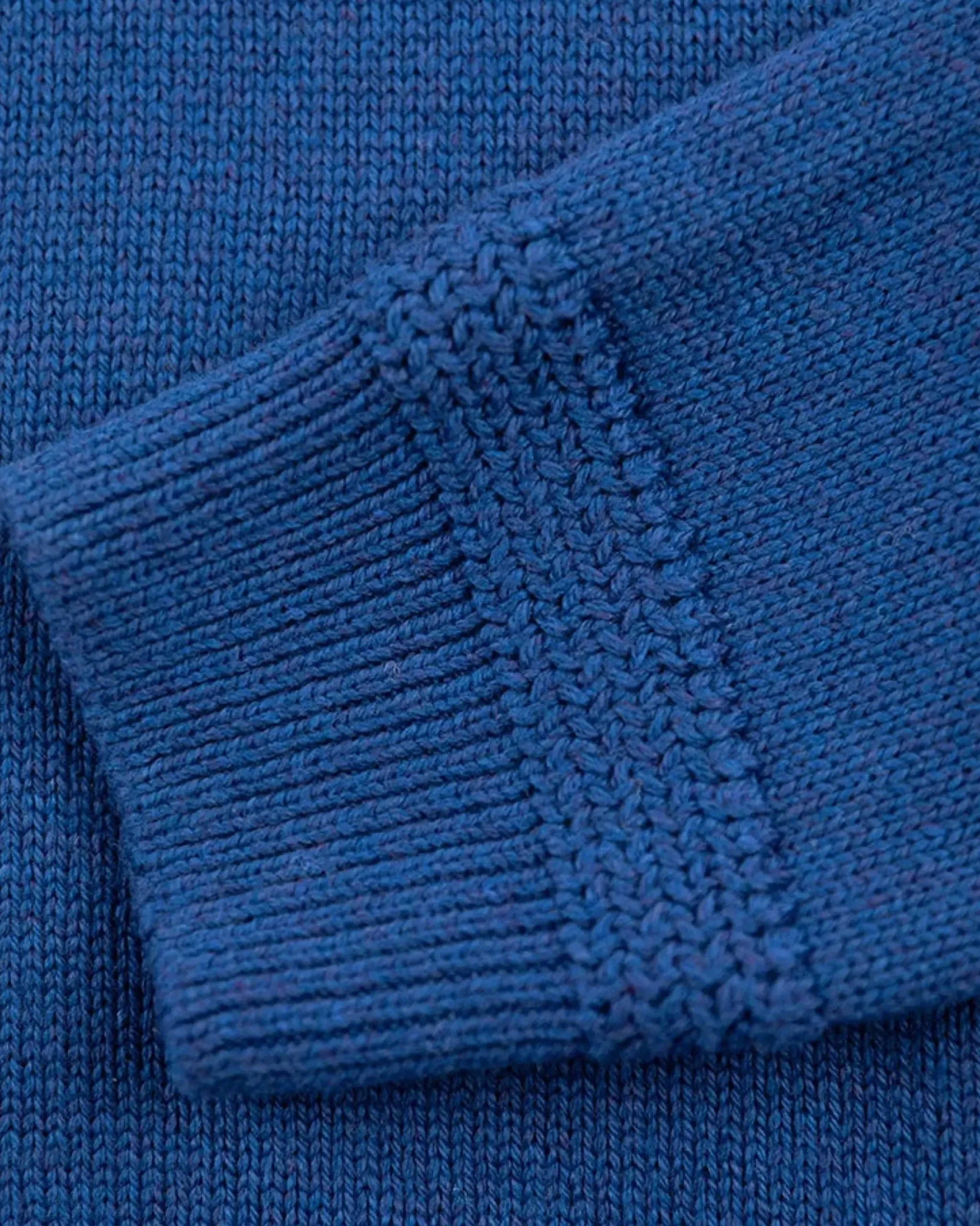 Gebreide trui met halve knoopssluiting - Bright Water Blue