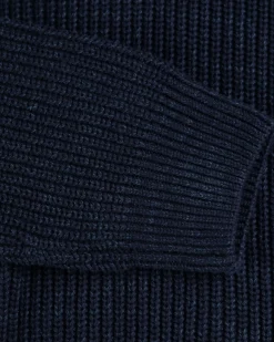 Gebreide trui met halve rits Drake - Ink Navy