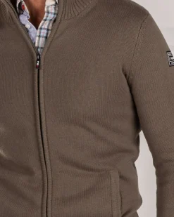 Gebreid vest met rits - Misty Army