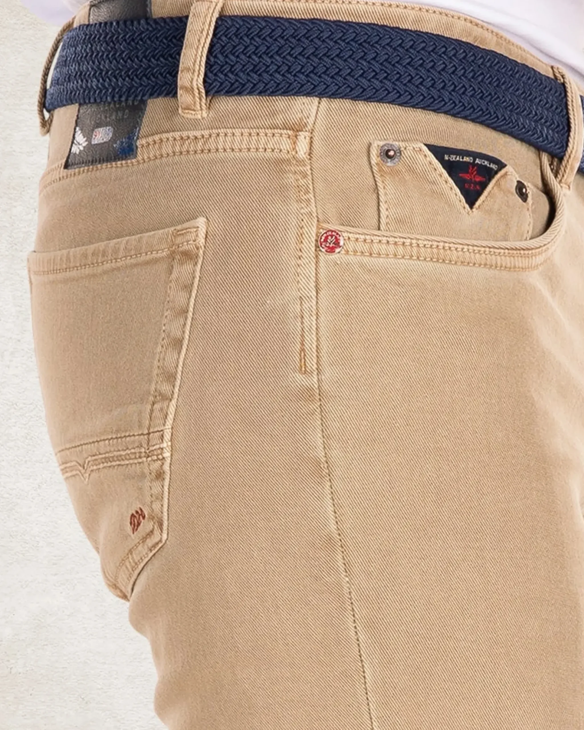Gekleurde 5 pocket stretch jeans - Sand Stone