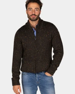 Gemêleerd donkerbruin wollen vest - Dark Mocca