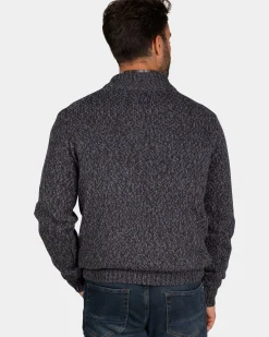 Gemêleerde donkerbruine wollen pullover - Dark Mocca