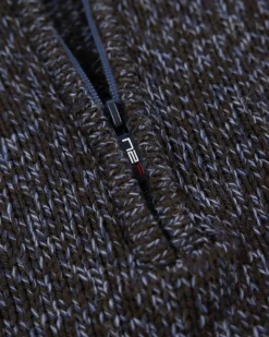 Gemêleerde donkerbruine wollen pullover - Dark Mocca