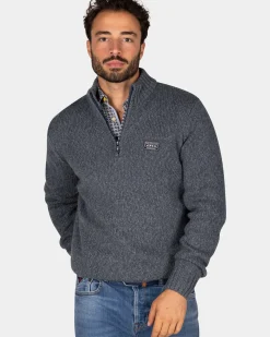Gemêleerde grijze wollen pullover - Ash Grey