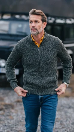 Gemêleerd grijs wollen vest - Ash Grey