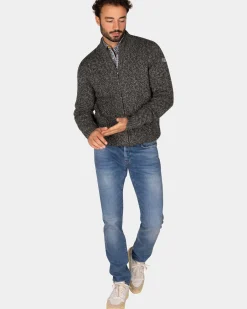 Gemêleerd grijs wollen vest - Ash Grey