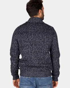 Gemêleerd navy wollen vest - Winter Navy