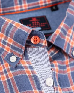 Geruit blauw en roze overhemd - Dusk Navy