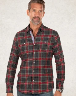 Geruit grijs rood overhemd - Grey Melange