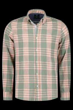 Geruit overhemd roze en groen - Mellow Army