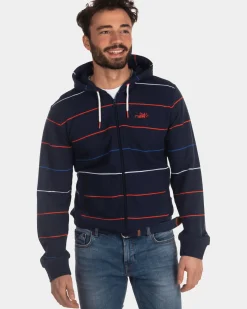 Gestreept vest blauw rood wit - Industrial Navy