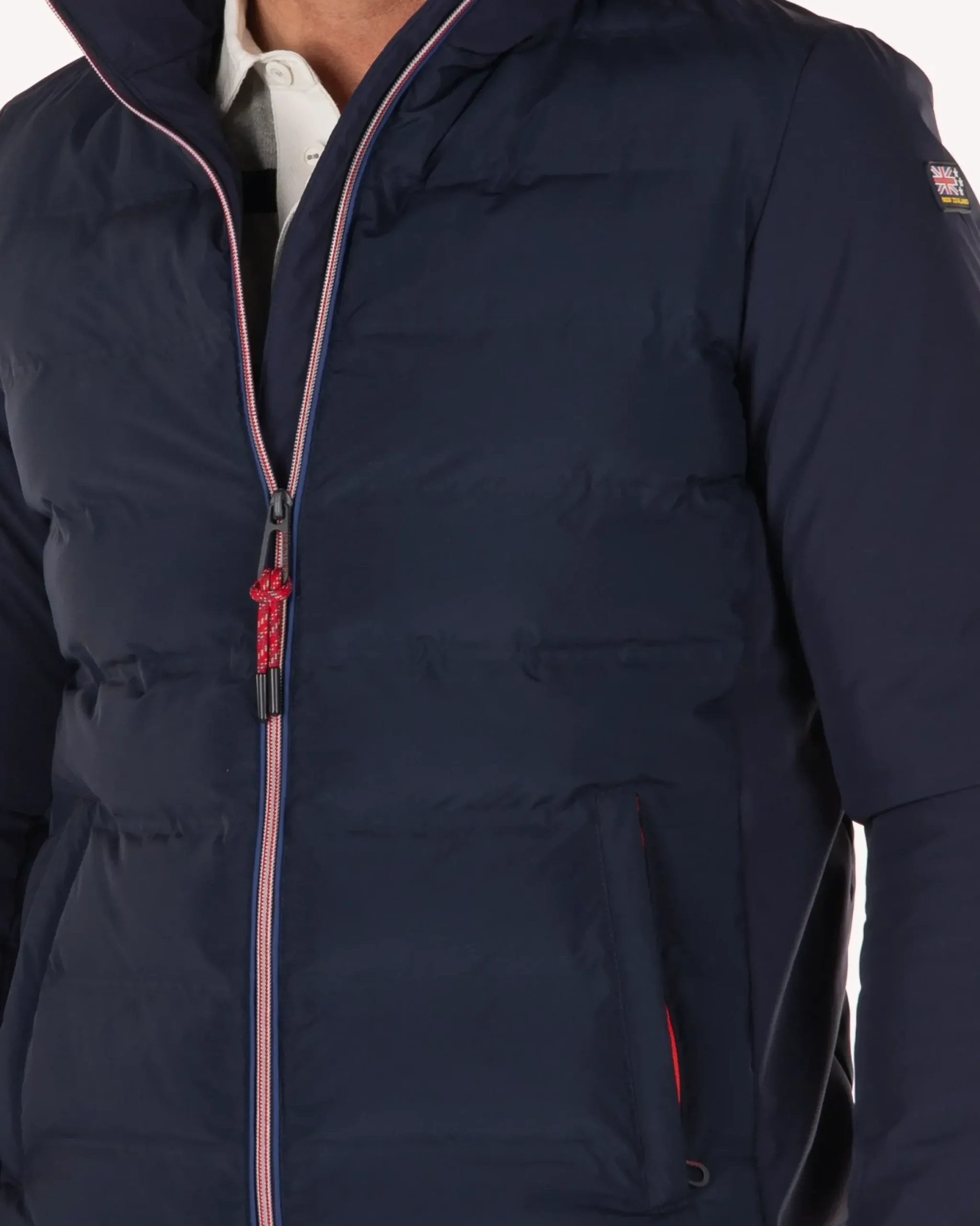Gewatteerde effen jas - Pitch navy