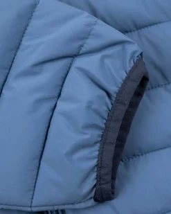 Gewatteerd effen winterjack - Lead Blue