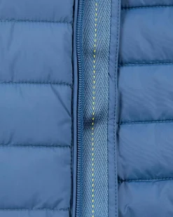 Gewatteerd effen winterjack - Lead Blue