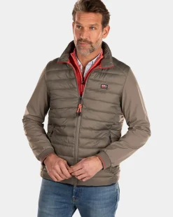 Gewatteerde jas met softshell - Misty Army