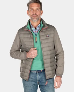 Gewatteerde jas met softshell - Misty Army