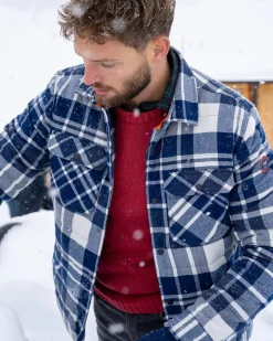 Gewatteerd geruit overhemd Opihi - Steady Navy
