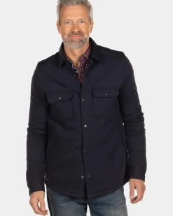 Gewatteerd overshirt Laurentapuo - Steady Navy