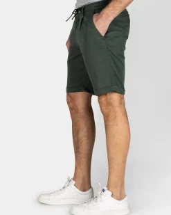 Groen chino short met stretch