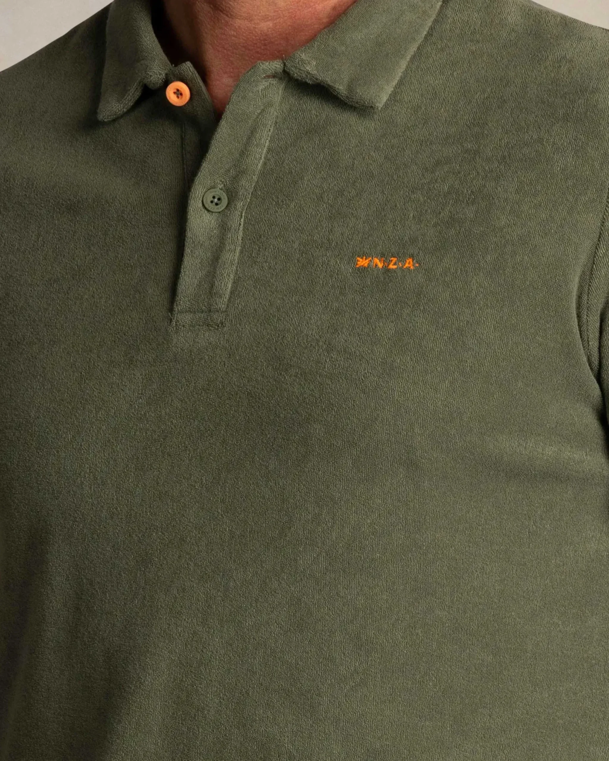 Groene badstof polo