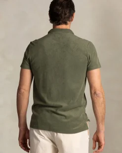 Groene badstof polo