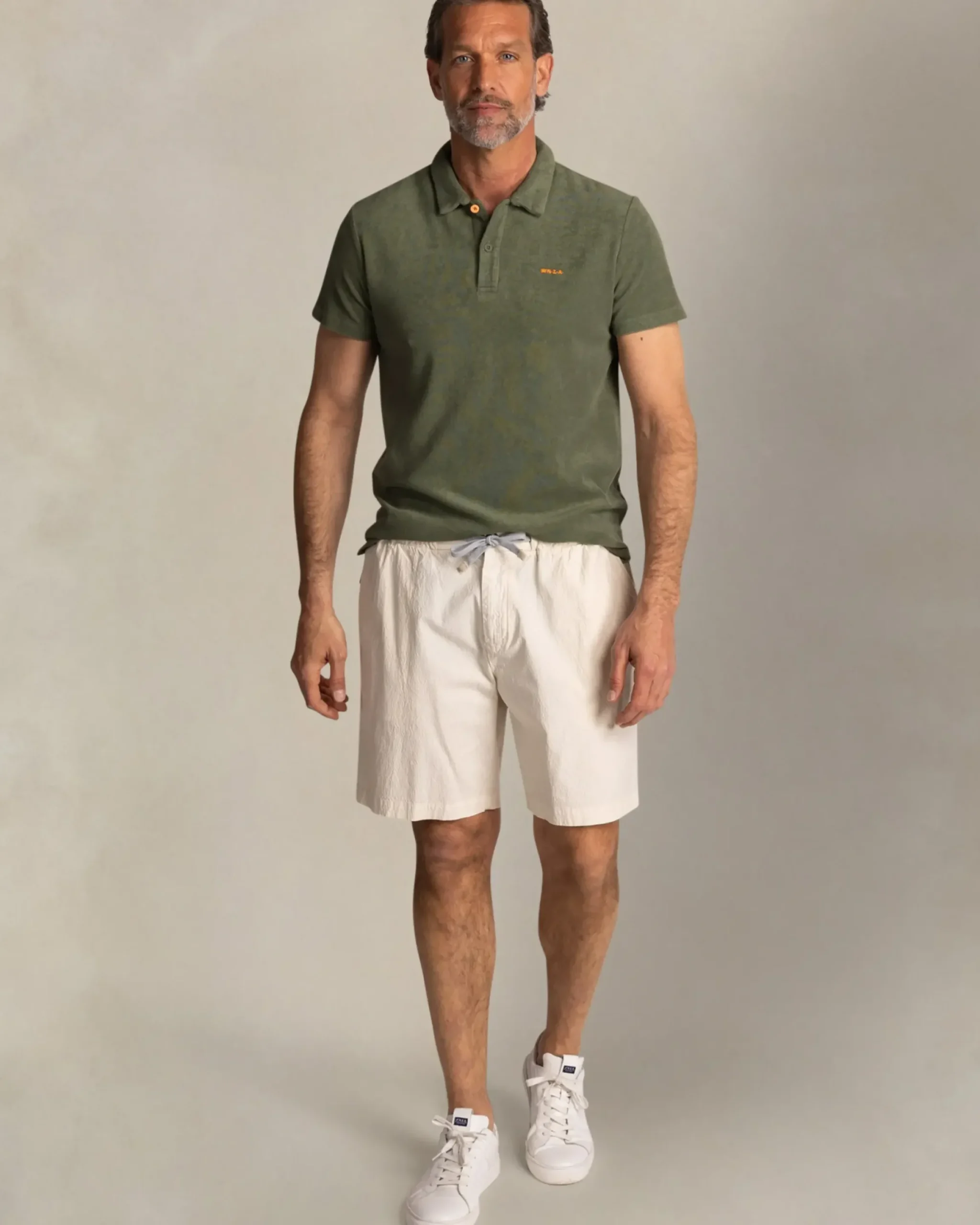 Groene badstof polo