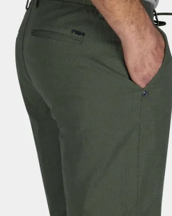 Groene chino short met stretch