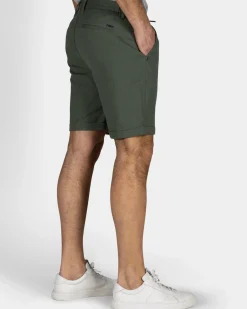 Groene chino short met stretch