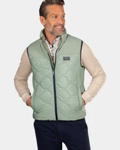 Groene gewatteerde bodywarmer - Sage